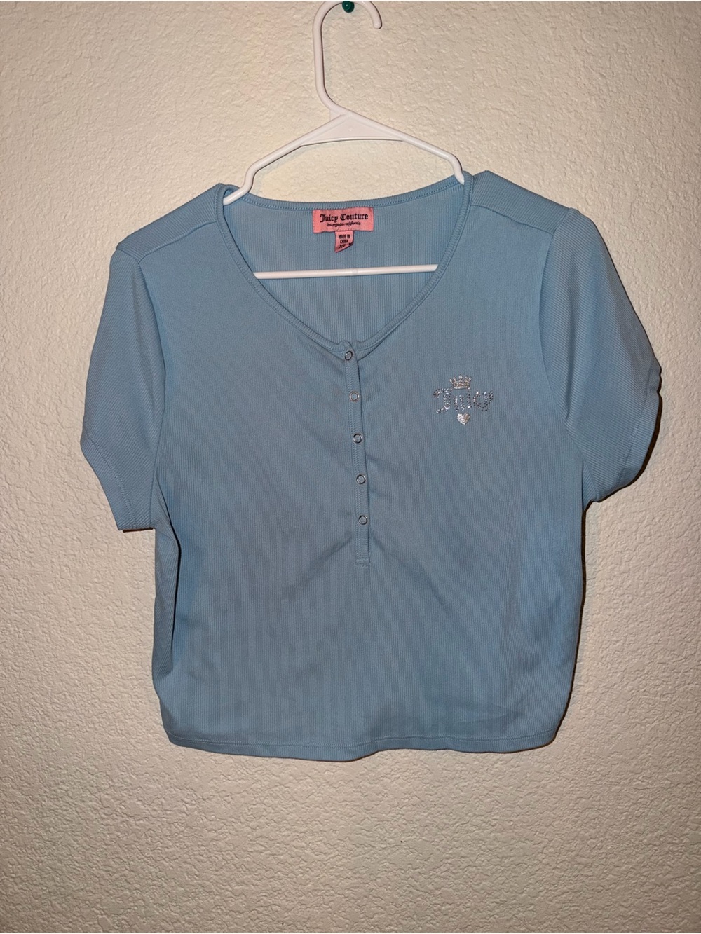 Juicy Couture Crop Top, Rhinestone logo